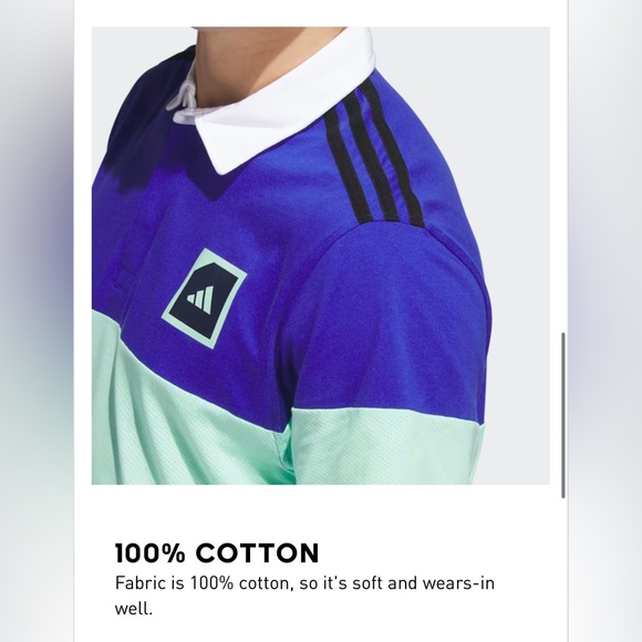 Men’s Adidas Adicross Block Polo Golf Shirt - Picture 8 of 14